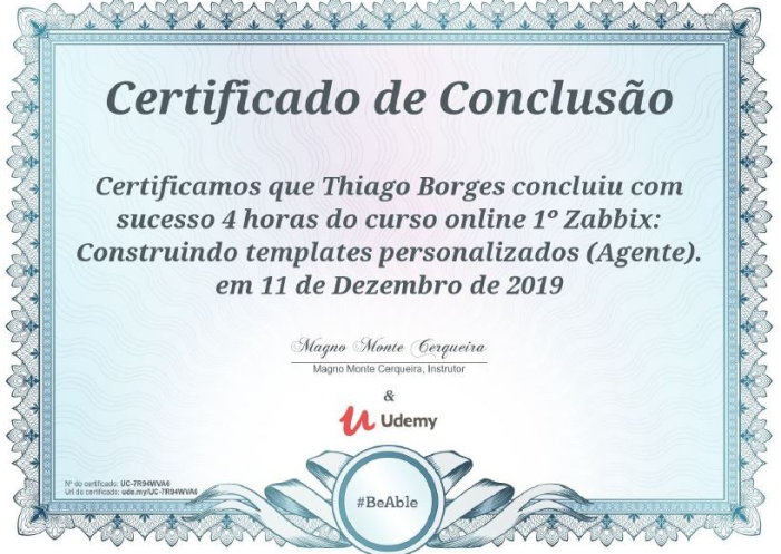 Certificado Udemy